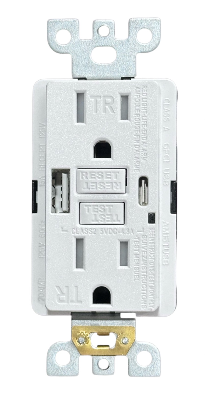 AM15TUSB48 GFCI / USB 组合插座